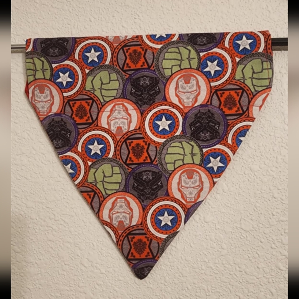 MEDIUM Marvel Superhero Logo Dog Bandana